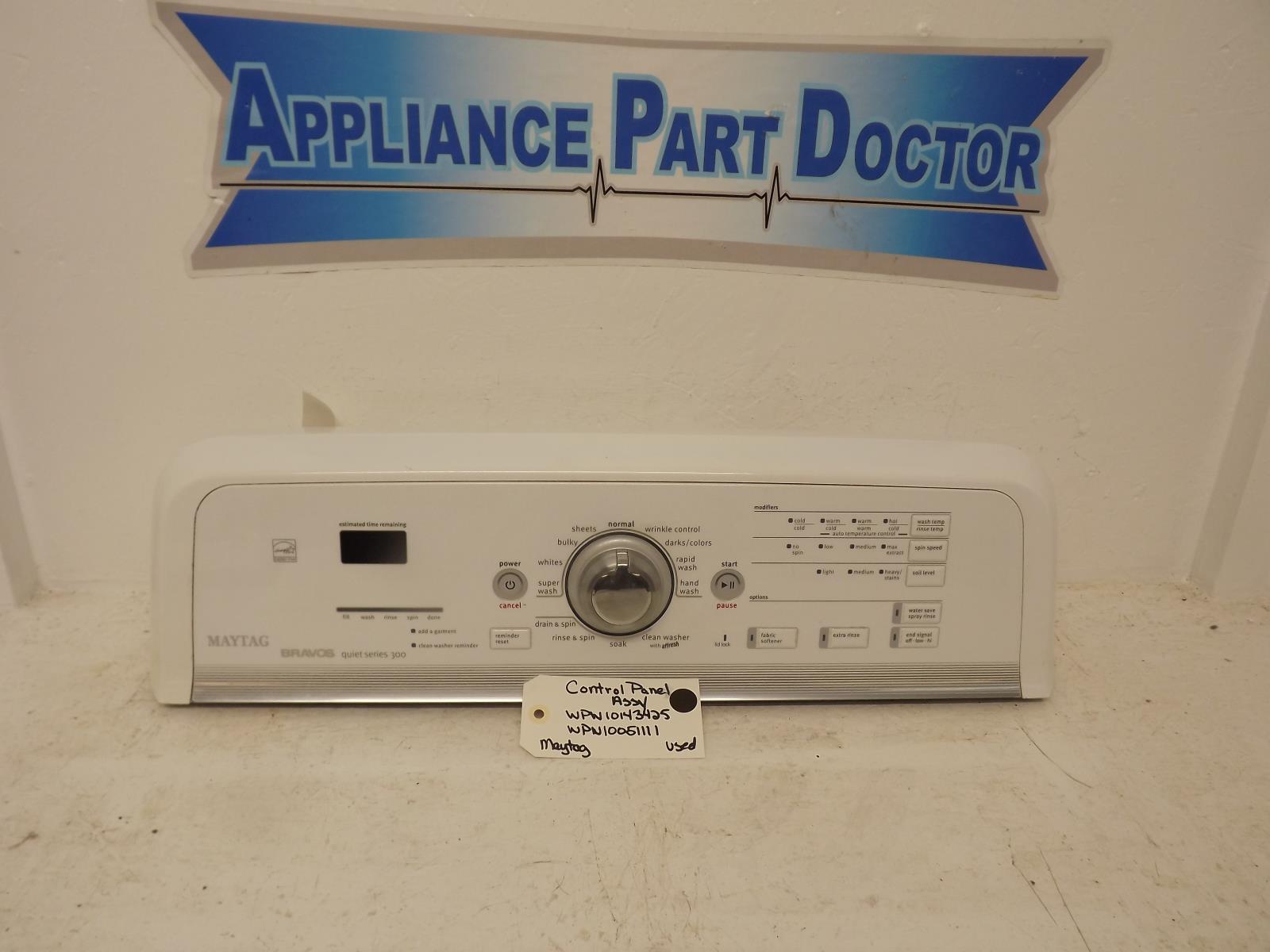 Maytag Washer WPW10143425 WPW10051111 Control Panel Used Maytag Washer WPW10143425 WPW10051111 Control Panel Used